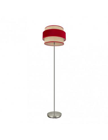 Reyes Living Room Foot 1xe27 Nickel/natural-red 160x40x40 cm