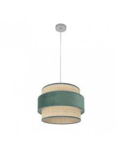 Kings Pendant 1xe27 Chrome/natural-green Regx40x40 Cm