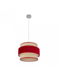 Kings Pendant 1xe27 Nickel/natural-red Regx40x40 Cm