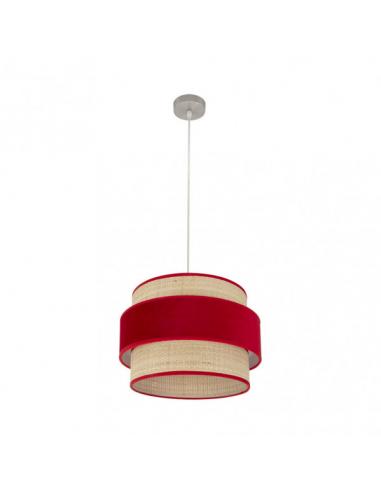 Kings Pendant 1xe27 Nickel/natural-red Regx40x40 Cm