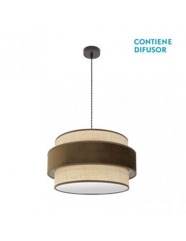 Kings Pendant 2xe27 Brown/natural-brown Regx50x50 Cm
