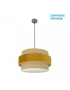 Kings Pendant 2xe27 Leather/natural-yolk Regx50x50 Cm