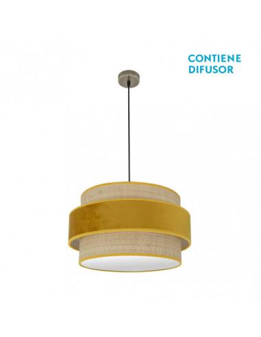 Kings Pendant 2xe27 Leather/natural-yolk Regx50x50 Cm