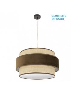 Kings Pendant 3xe27 Brown/natural-brown Regx60x60 Cm