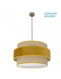 Kings Pendant 3xe27 Leather/natural-yolk Regx60x60 Cm