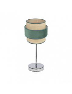 Reyes Table Lamp 1xe14 Chrome/natural-green 43x18x18 cm