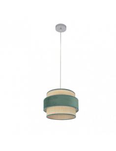 Kings Pendant 1xe27 Chrome/natural-green Regx30x30 Cm