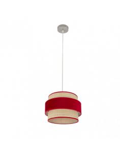Kings Pendant 1xe27 Nickel/natural-red Regx30x30 Cm