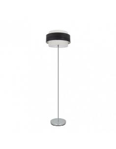 Pie Salon Myriam 1xe27 Cromo/Madera Negra