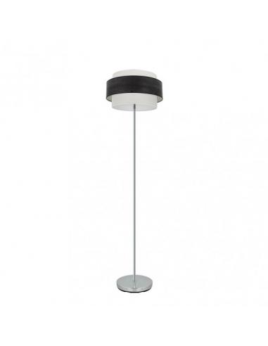 Pie Salon Myriam 1xe27 Cromo/Madera Negra