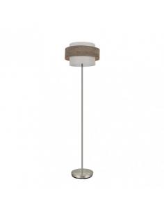 Myriam 1xe27 Lamp Stand Nickel/Wood Grey
