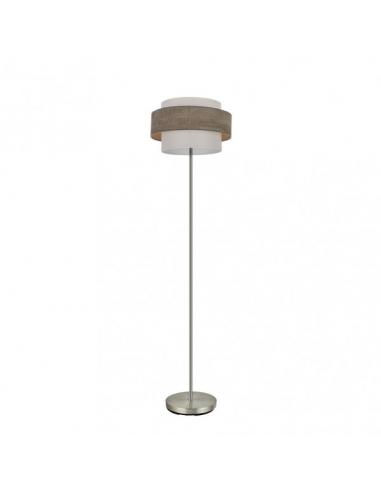 Myriam 1xe27 Lamp Stand Nickel/Wood Grey