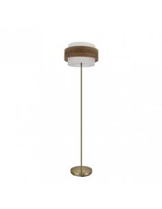 Myriam 1xe27 Leather/Dark Wood Salon Foot