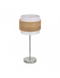 Myriam Table Lamp 1xe14 Nickel/Light Wood 47x18x18 cm