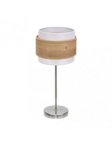 Myriam Table Lamp 1xe14 Nickel/Light Wood 47x18x18 cm