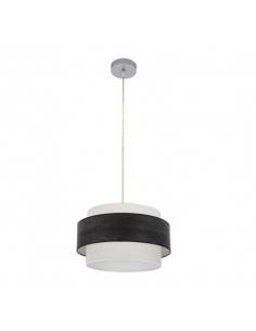 Myriam Pendant 1xe27 Chrome/Black Wood Regx40x40 Cm