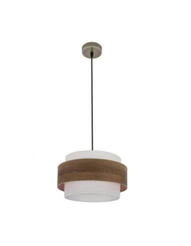 Myriam Pendant 1xe27 Dark Leather/Wood Regx40x40 Cm