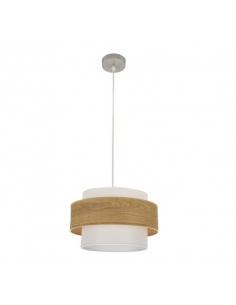 Myriam Pendant 1xe27 Nickel/Light Wood Regx40x40 Cm