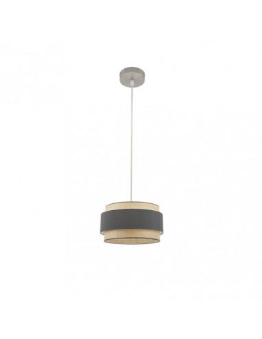 Colgante Kandy 1xe27 Natural/gris Regx30x30 Cm