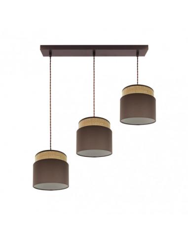 Kandy 3xe27 Natural/brown Regx68x19 Cm strip