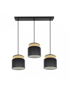 Kandy 3xe27 Natural/black Regx68x19 Cm strip