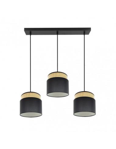 Kandy 3xe27 Natural/black Regx68x19 Cm strip