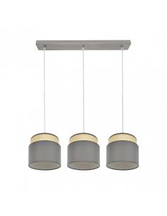 Kandy 3xe27 Natural/gray Regx68x19 Cm Strip