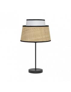 Sobremesa Jia 1xe14 Natural/blanco 40x20x20 Cm