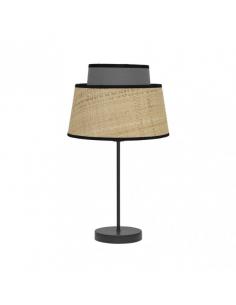 Sobremesa Jia 1xe14 Natural/gris 40x20x20 Cm