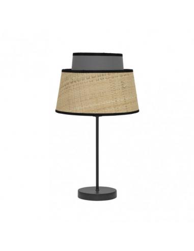 Sobremesa Jia 1xe14 Natural/gris 40x20x20 Cm