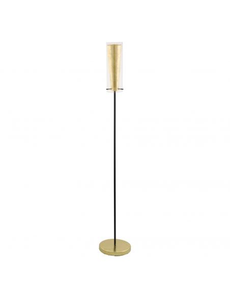 EGLO 97655 - PINTO GOLD Living Room Lamp in Black, Gold and Glass Steel