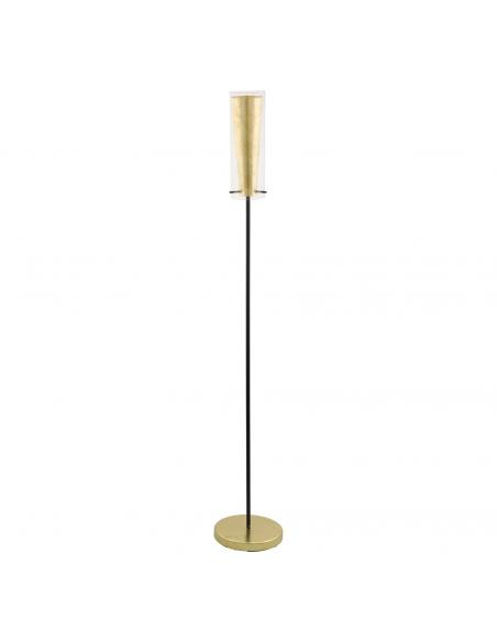 EGLO 97655 - PINTO GOLD Lámpara de Salón en Acero negro, oro y Vidrio
