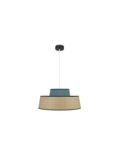 Colgante Jia 1xe27 Natural/turquesa Regx50x50 cm