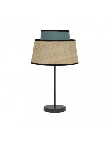 Jia 1xe14 Table Lamp Natural/turquoise 40x20x20 Cm