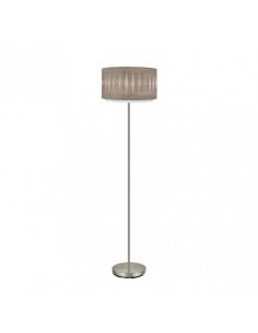 Pie Salon Alexandra 1xe27 Niquel/madera Gris 162x40x40 Cm