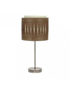 Alexandra Table Lamp 1xe14 Leather/Dark Wood 42x17x17 Cm