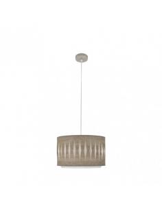 Alexandra 1xe27 Nickel/wood Pendant Grey Regx30x30 cm