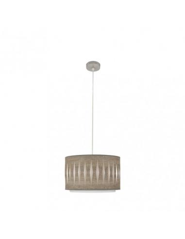 Alexandra 1xe27 Nickel/wood Pendant Grey Regx30x30 cm