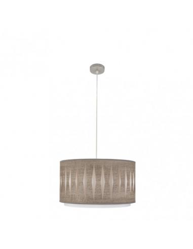 Alexandra Pendant 1xe27 Nickel/Wood Grey Regx40x40 cm
