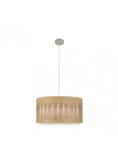 Alexandra Pendant 1xe27 Nickel/Light Wood Regx40x40 cm