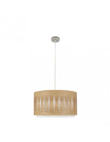 Alexandra Pendant 1xe27 Nickel/Light Wood Regx40x40 cm