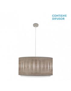 Alexandra 2xe27 Pendant Nickel/wood Gray Regx50x50 cm