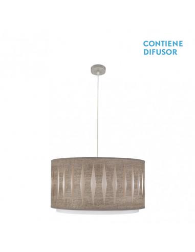 Alexandra 2xe27 Pendant Nickel/wood Gray Regx50x50 cm