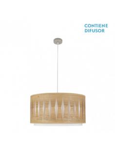 Alexandra Pendant 2xe27 Nickel/Light Wood Regx50x50 cm