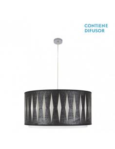 Alexandra 3xe27 Chrome/Black Wood Pendant Regx60x60 cm