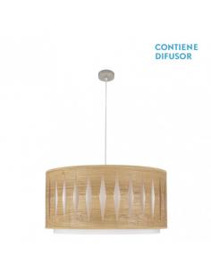 Alexandra 3xe27 Nickel/Light Wood Pendant Regx60x60 cm