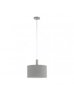 EGLO 97671 - CONCESSA 2 Hanging lamp made of Fabric in Nickel-matte Steel and Textile, linen