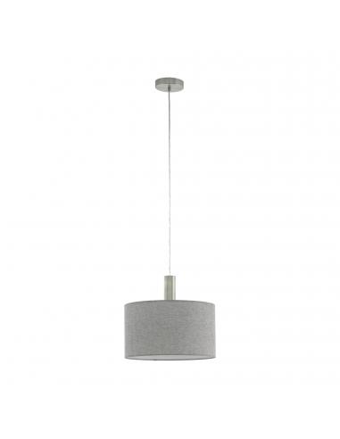 EGLO 97671 - CONCESSA 2 Hanging lamp made of Fabric in Nickel-matte Steel and Textile, linen