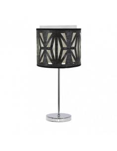 Katerina Table Lamp 1xe14 Chrome/Black Wood 42x17x17 Cm