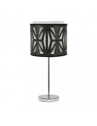 Katerina Table Lamp 1xe14 Chrome/Black Wood 42x17x17 Cm